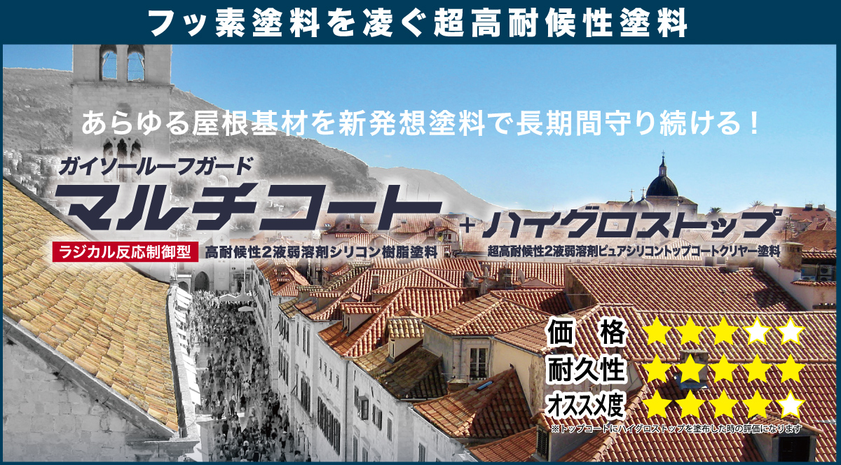 フッ素塗料を凌ぐ超高耐候性塗料
